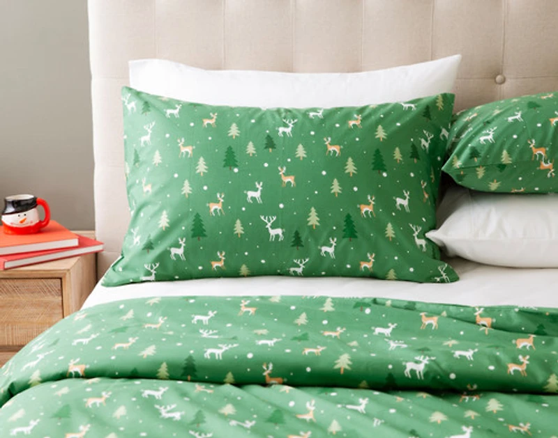 Holiday Cotton Percale Duvet Cover