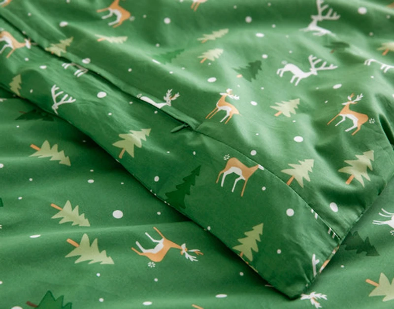 Holiday Cotton Percale Duvet Cover