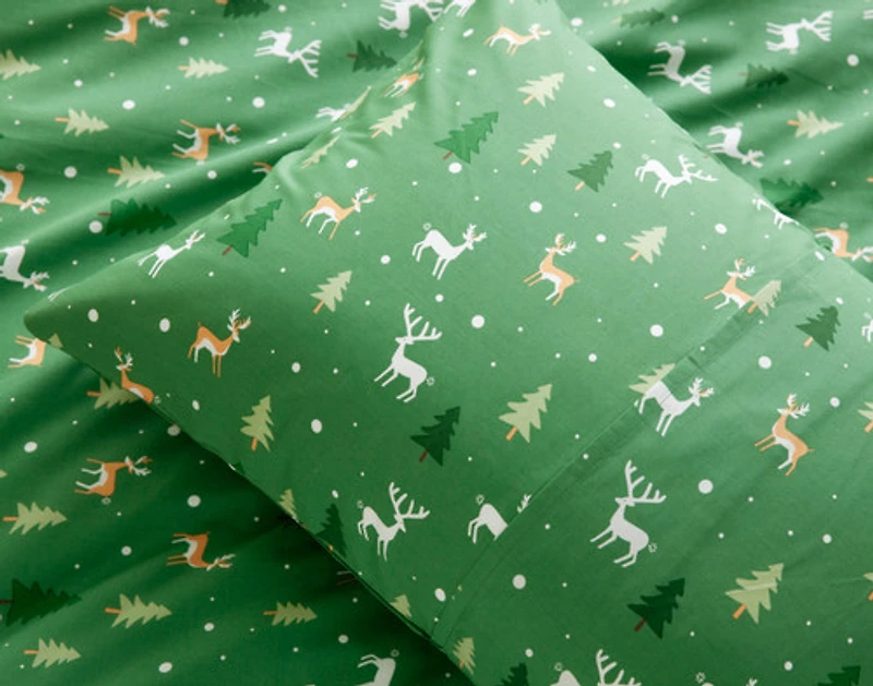 Holiday Cotton Percale Duvet Cover