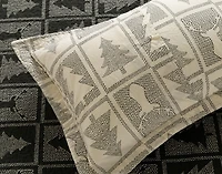 Deep Forest Cotton Quilt Set, Geometric, Green,