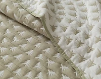 Forest Frost Cotton Blend Coverlet Set, Scenic, Green,