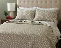 Forest Frost Cotton Blend Coverlet Set, Scenic, Green,