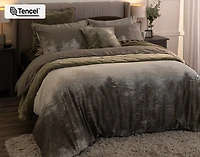 Fraser Duvet Cover, TENCEL Lyocell, Scenic, Green,