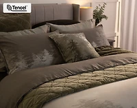Fraser Duvet Cover, TENCEL Lyocell, Scenic, Green,