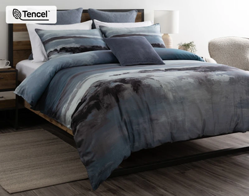 Stormy Duvet Cover, Cotton, TENCEL Lyocell, Scenic, Blue,