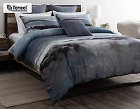 Stormy Duvet Cover, Cotton, TENCEL Lyocell, Scenic, Blue,