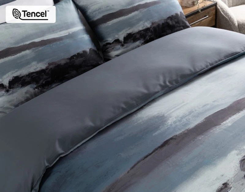 Stormy Duvet Cover, Cotton, TENCEL Lyocell, Scenic, Blue,