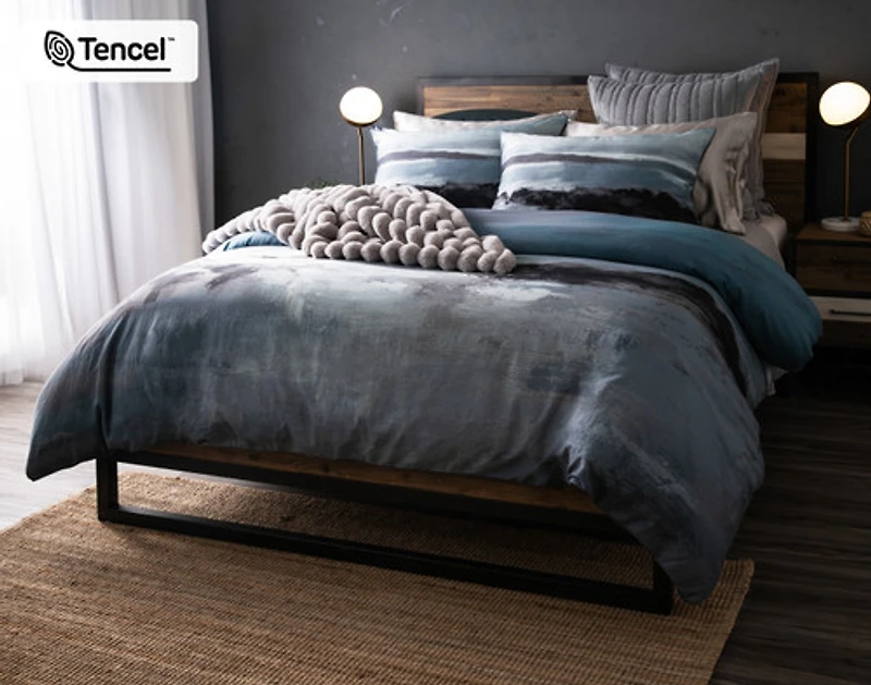 Stormy Duvet Cover, Cotton, TENCEL Lyocell, Scenic, Blue,