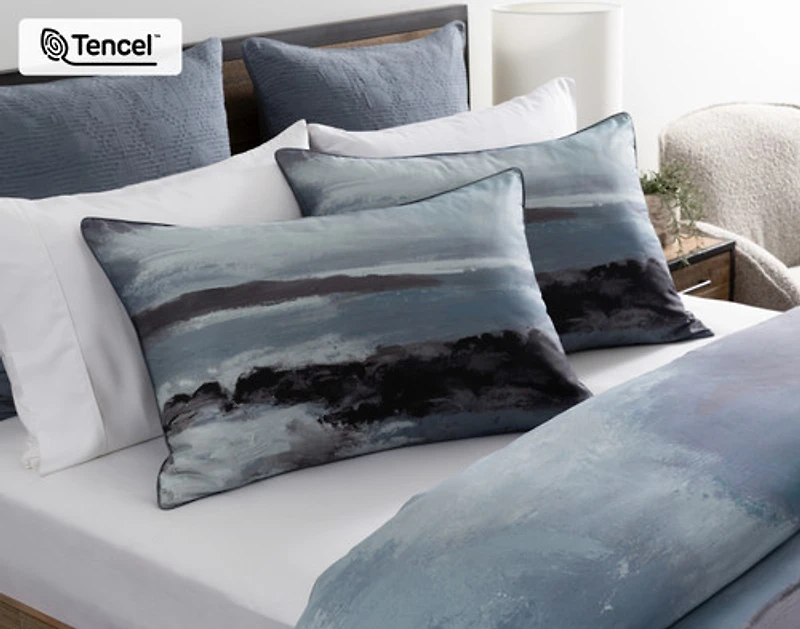 Stormy Pillow Sham, Scenic, Blue,