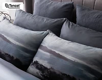 Stormy Pillow Sham, Scenic, Blue,