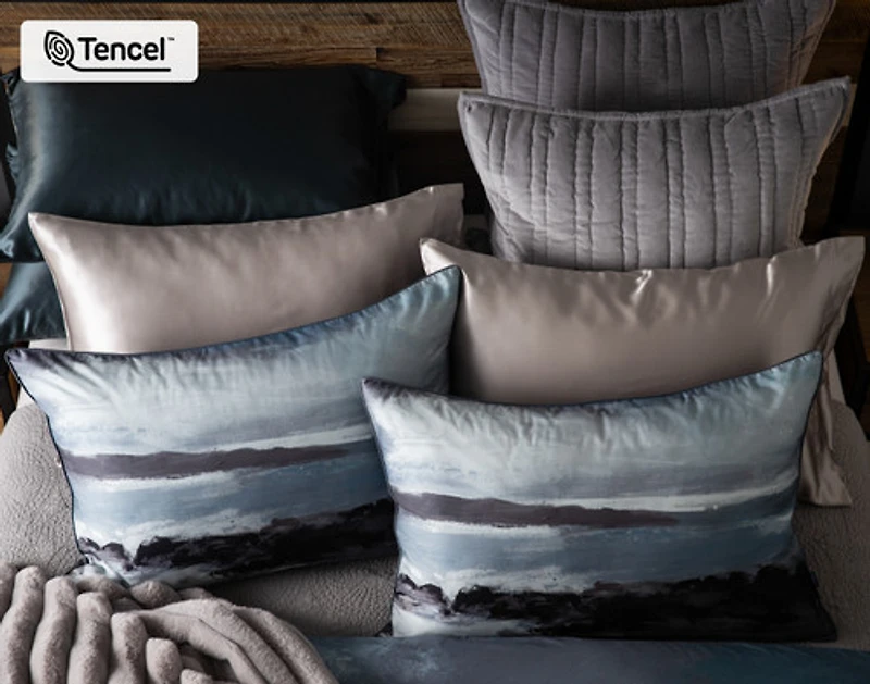 Stormy Pillow Sham, Scenic, Blue,