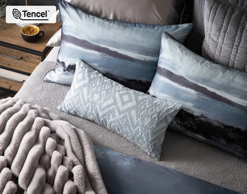 Stormy Pillow Sham, Scenic, Blue,