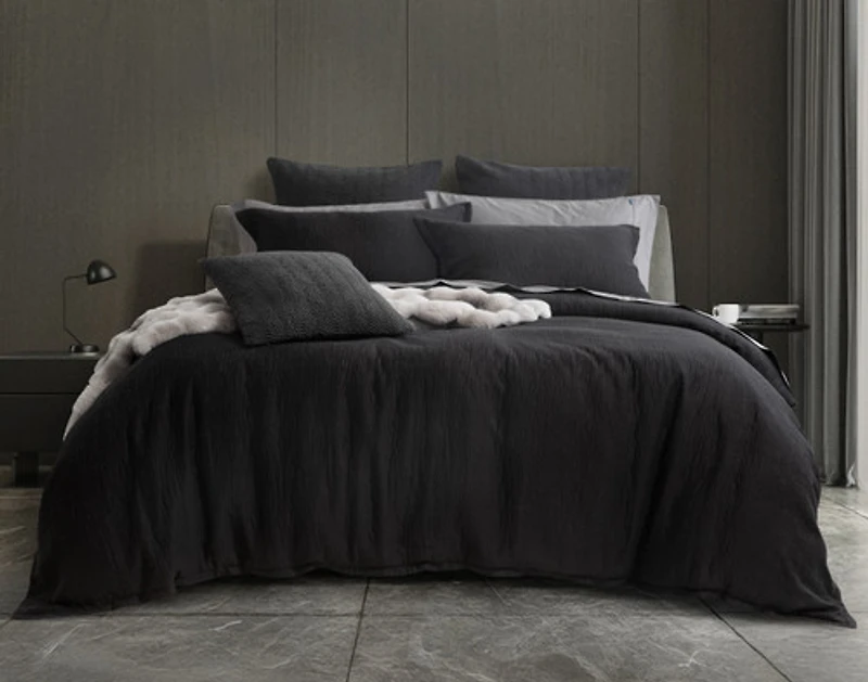 Raven Duvet Cover, TENCEL Lyocell, Black,