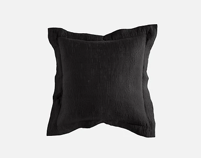 Raven Square Cushion Cover, Black, 18" x 18"