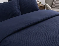 Kye Duvet Cover, Bamboo Cotton Set, Blue,