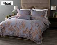 Wynwood Duvet Cover, TENCEL Lyocell, Botanical, Orange,