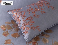 Wynwood Boudoir Pillow Cover, Botanical, Orange, 24" x 12"