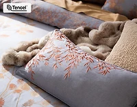 Wynwood Boudoir Pillow Cover, Botanical, Orange, 24" x 12"