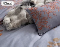 Wynwood Boudoir Pillow Cover, Botanical, Orange, 24" x 12"