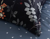 Sarita Pillow Sham, Floral, Black,