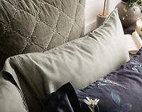 Sarita Pillow Sham, Floral, Black,