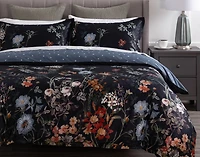 Sarita Pillow Sham, Floral, Black,