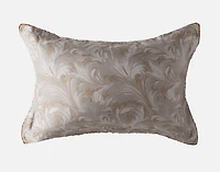 Luxembourg Velvet Pillow Sham, Botanical, Grey,