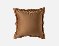 Luxembourg Velvet Square Cushion Cover, Geometric, Grey, 18" x 18"