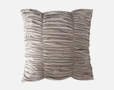 Luxembourg Velvet Euro Sham, Grey, 26" x 26"