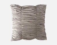 Luxembourg Velvet Euro Sham, Grey, 26" x 26"