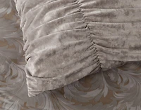Luxembourg Velvet Euro Sham, Grey, 26" x 26"