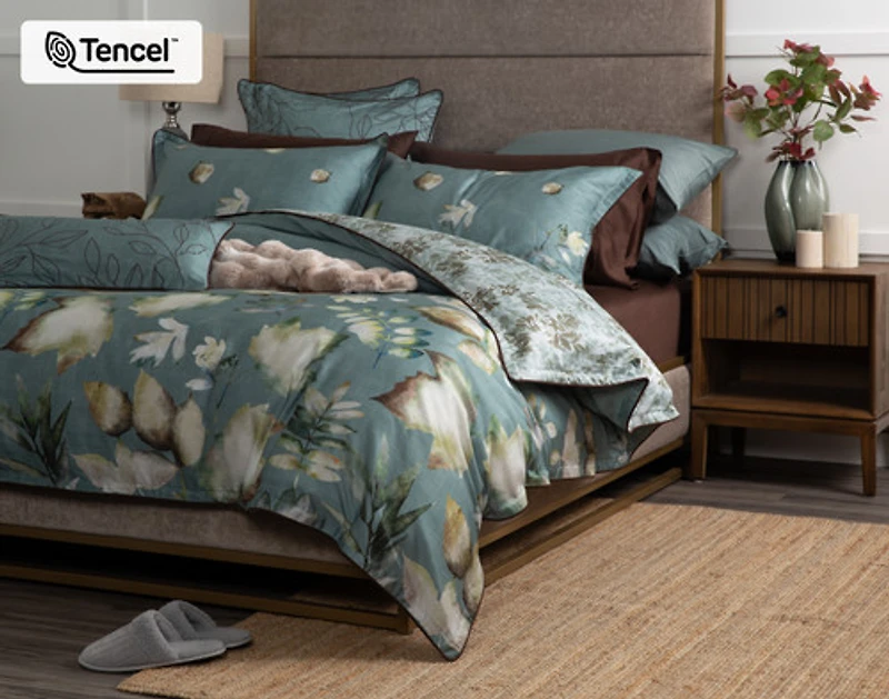Appalachia Duvet Cover, TENCEL Lyocell, Botanical, Green,