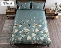 Appalachia Duvet Cover, TENCEL Lyocell, Botanical, Green,
