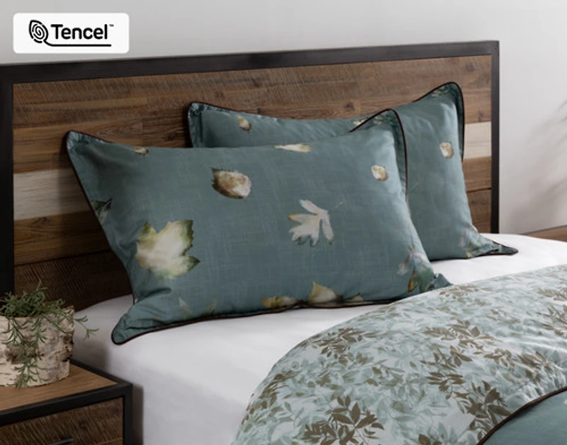 Appalachia Pillow Sham, Botanical, Green,