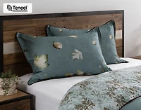 Appalachia Pillow Sham, Botanical, Green,