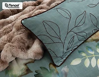 Appalachia Boudoir Pillow Cover, Botanical, Green, 24" x 12"