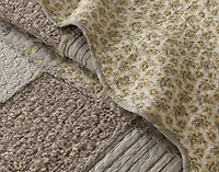 Meridith Cotton Quilt Set, Patchwork, Grey,