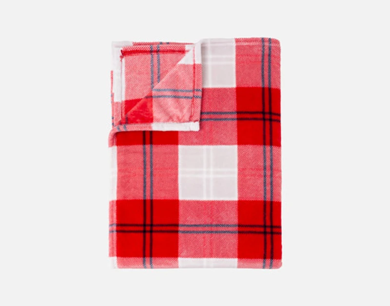 Plaid Fleece Throw