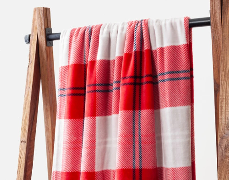 Plaid Fleece Throw