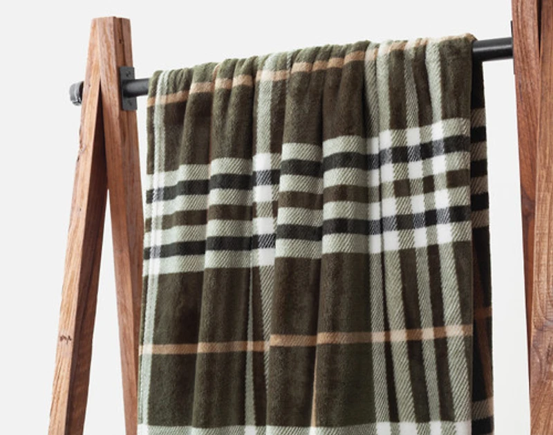 Plaid Fleece Throw