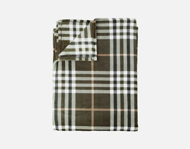 Plaid Fleece Throw