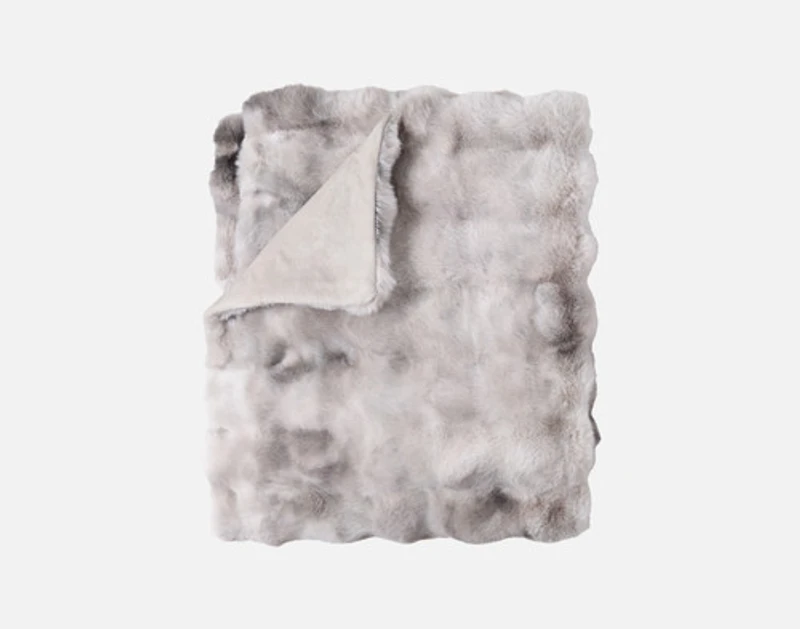 Bubble Faux Fur Throw