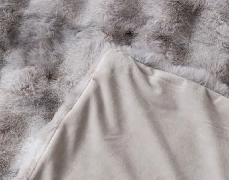 Bubble Faux Fur Throw