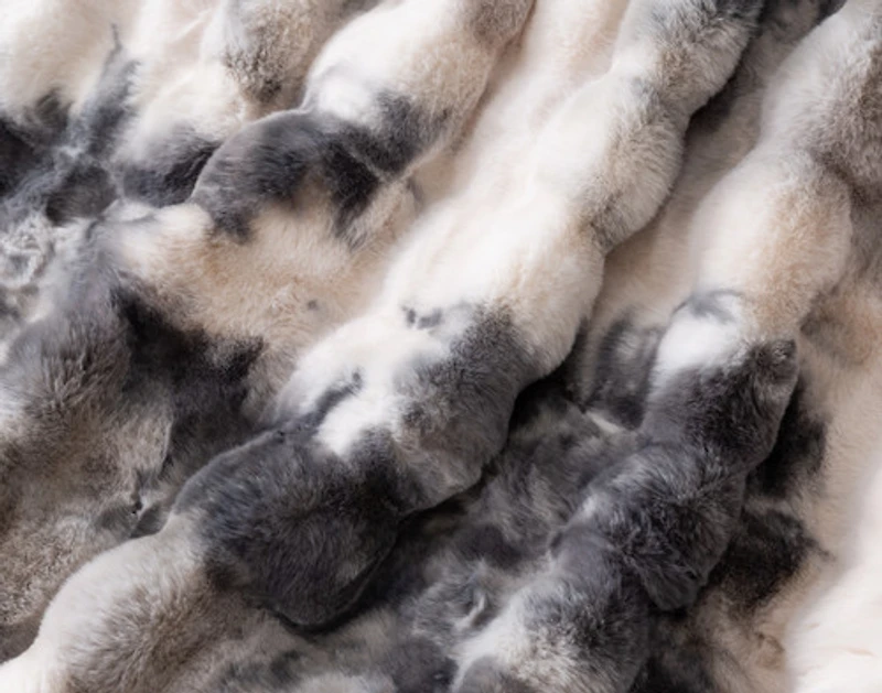 Bubble Faux Fur Throw