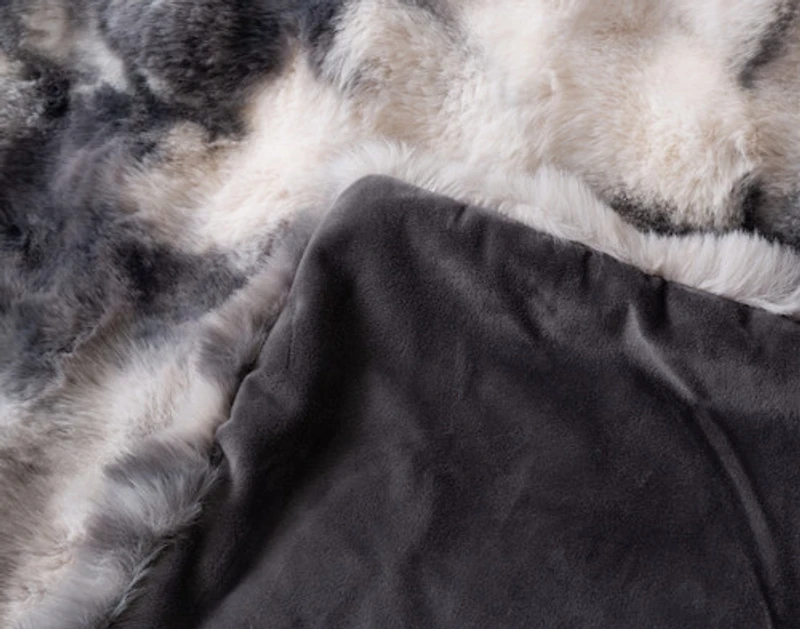 Bubble Faux Fur Throw