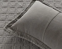 Bear Crossing Quilt Set, Geometric, Grey,