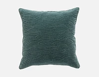 Meander Euro Sham, Geometric, Green, 26" x 26"
