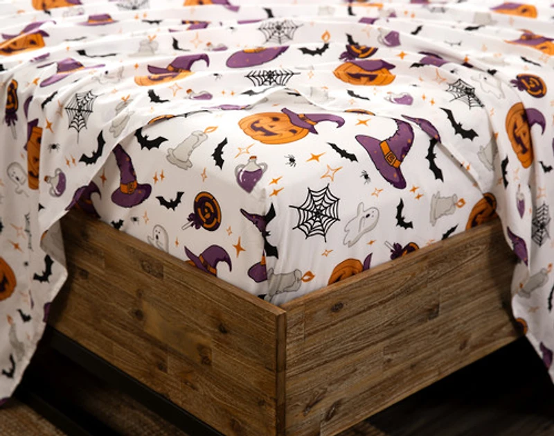 Halloween Cotton Percale Sheet Set