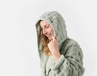 Mini Bubble Hooded Bathrobe