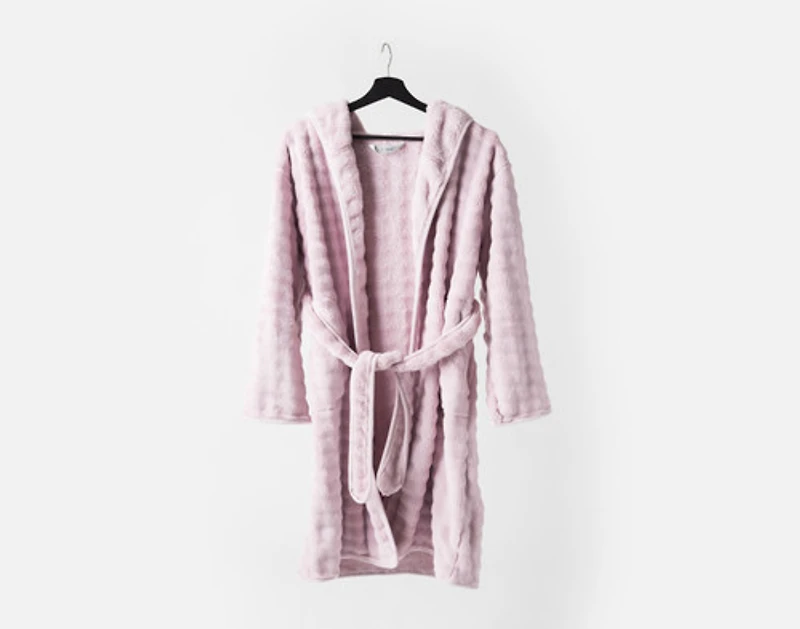 Mini Bubble Hooded Bathrobe
